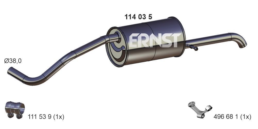 ERNST Einddemper 114035 Chevrolet TRAILBLAZER Einddemper ERNST 114035