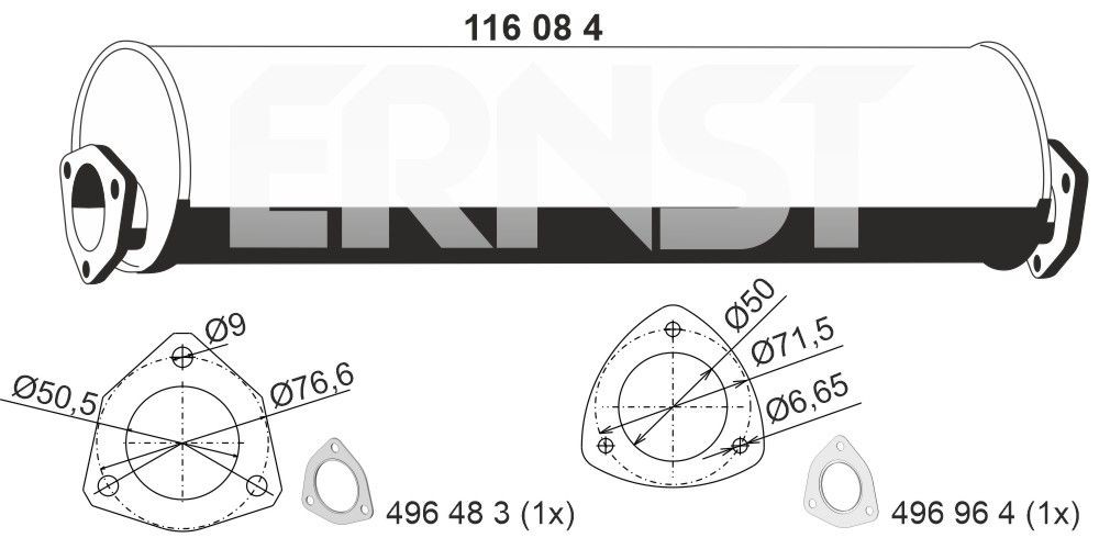ERNST Endschalldämpfer 116084 Nachschalldämpfer ERNST 300 116084 günstig