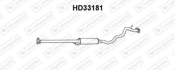 VENEPORTE Predný tlmič výfuku HD33181 Predný tlmič výfuku VENEPORTE HONDA HD33181