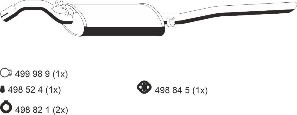 ERNST Endschalldämpfer 132213 132213 ERNST VW Jetta Mk2 Endschalldämpfer Preis