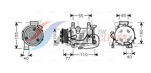 AVA COOLING SYSTEMS Kliimakompressor HDAK208 AVA COOLING SYSTEMS HDAK208 Kliimakompressor HONDA Civic VIII Sedaan (FD, FA) odav