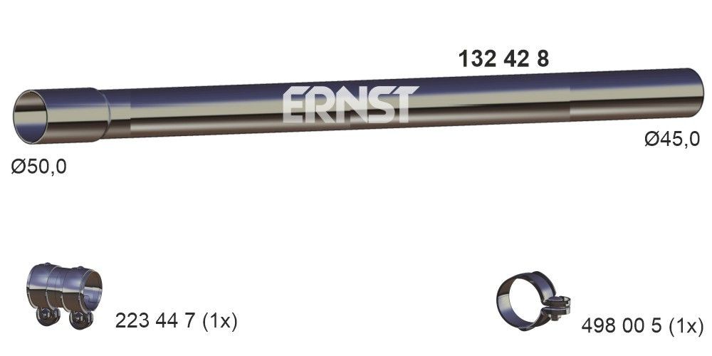 ERNST Tubo gas scarico 132428 ERNST 132428 Tubi di scarico Volkswagen Golf II Hatchback (19E, 1G1) originale prezzo