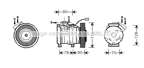 PRASCO Aircopomp HDK167 Honda JAZZ AC-compressor PRASCO HDK167