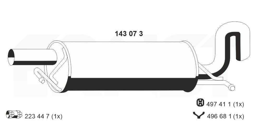 ERNST Endschalldämpfer 143073 ERNST 143073 Endtopf Passat 3b2 Kosten