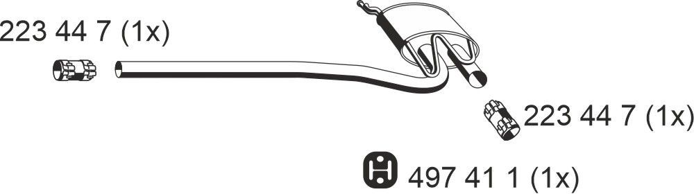 ERNST Stredný tlmič výfuku 243063 Stredný tlmič ERNST 90 243063 lacné