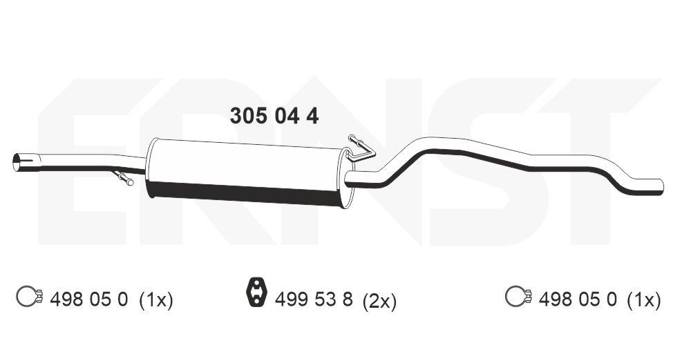 ERNST Μεσαίο σιλανσιέ 305044 Μεσαίο καζανάκι ERNST GALAXY 305044 φθηνά