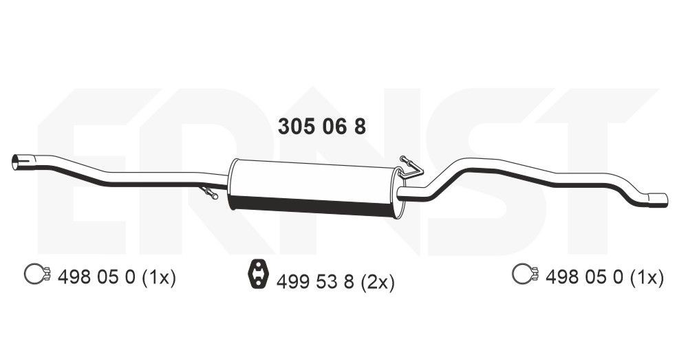 ERNST Μεσαίο σιλανσιέ 305068 Μεσαίο σιλανσιέ ERNST GALAXY 305068 φθηνά