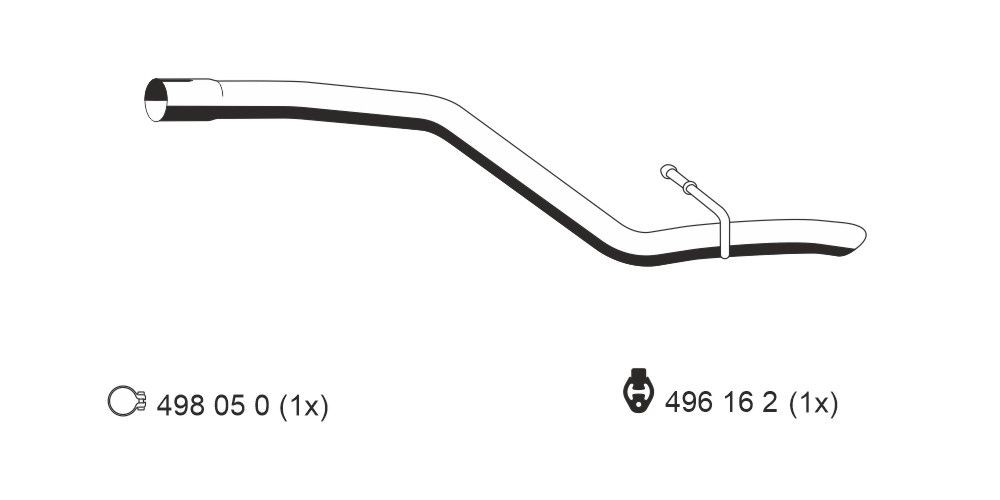ERNST Tubo gas scarico 314459 ERNST 314459 Tubi gas scarico Ford Focus mk2 Sedan prezzo