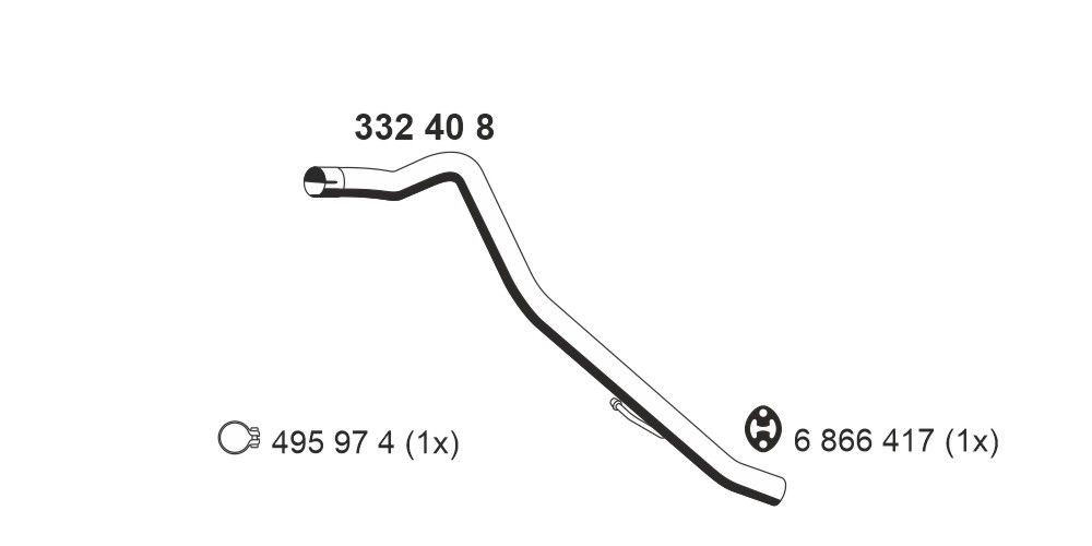 ERNST Tubo gas scarico 332408 332408 costo Tubo gas scarico ERNST ALFA ROMEO BRERA