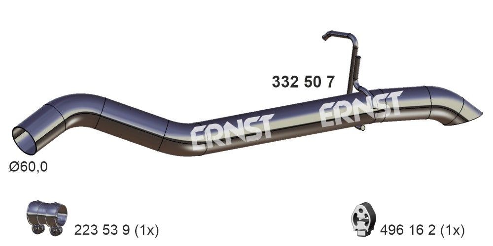 ERNST Tubo de escape 332507 ERNST 332507 Tubo de escape Ford Transit Connect mk1 preço