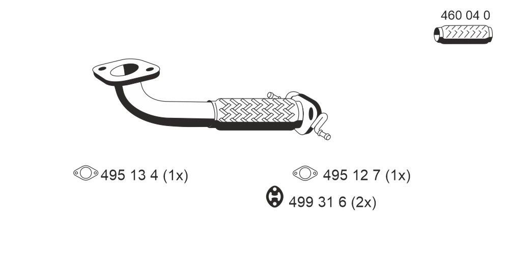 ERNST Avgasrör 344418 344418 ERNST avgasrör BMW X1