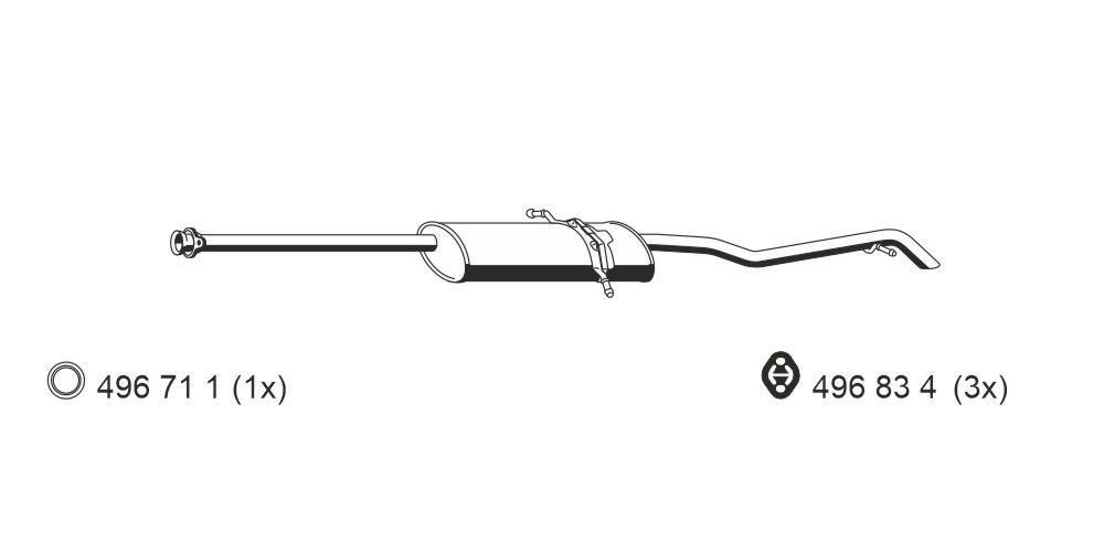 ERNST Marmitta 351218 Costo Marmitta posteriore ERNST MERCEDES-BENZ 351218