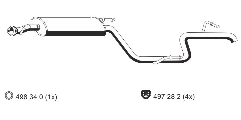 Marmitta ERNST 385015 ERNST 385015 Marmitte sport e universale Mercedes-Benz Classe V 2022