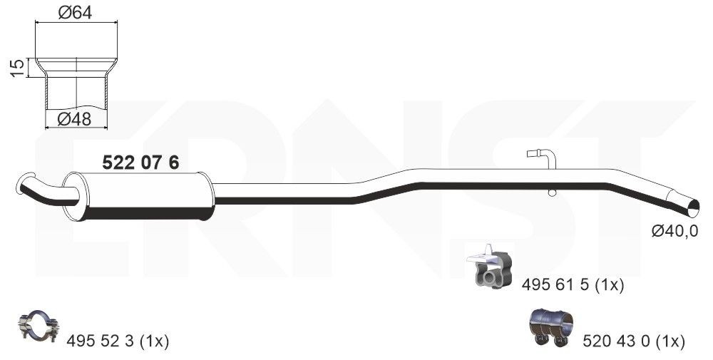ERNST Esimene summuti 522076 Esimene summuti Renault BZ0_ 522076 ERNST