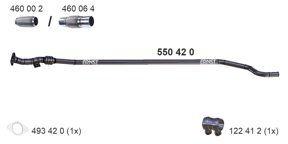 ERNST Tubo gas scarico 550420 550420 costo Tubo gas scarico FIAT UNO ERNST