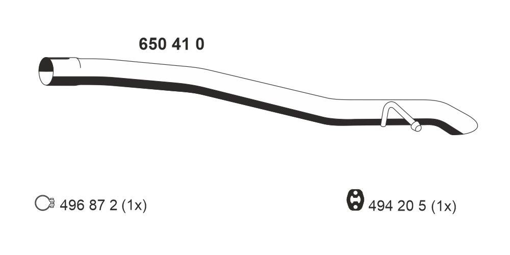 Heitgaasitoru ERNST 650410 ERNST 650410 Väljalasketoru Volvo V50 2007
