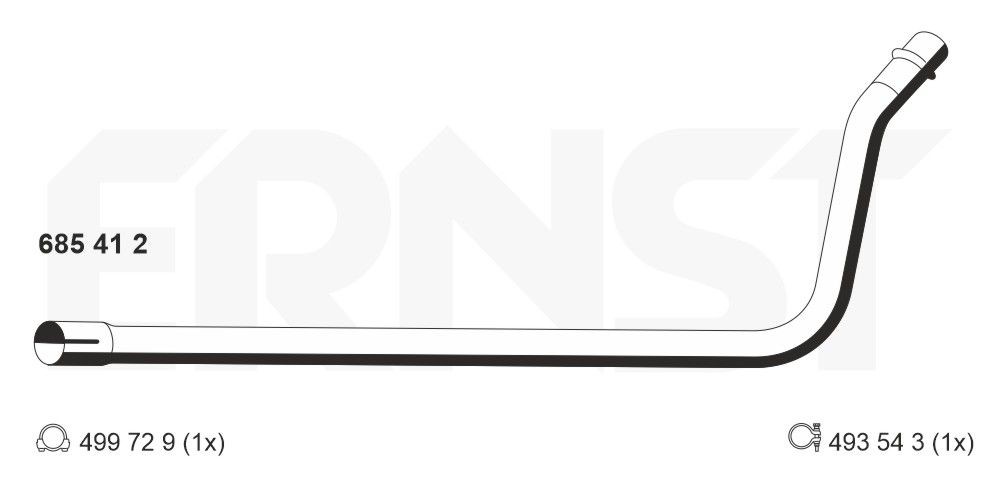 ERNST Výfukové potrubie 685412 Vyfukove potrubie ERNST Subaru OUTBACK 685412