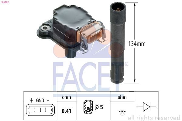 FACET Kit de reparação, distribuidor de ignição HT.0514 Distribuidor de ignição FACET Volkswagen GOLF HT.0514