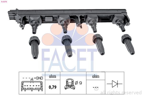 FACET Remondikomplekt, süütejagaja HT.0560 FACET HT.0560 Remondikomplekt, süütejagaja Golf 4 Cabrio hind