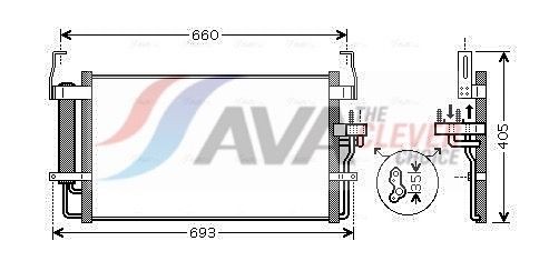 AVA COOLING SYSTEMS Kondensator, klimaanlegg HY5092D AVA COOLING SYSTEMS HY5092D Ac kondenser Hyundai Elantra 3 originale pris