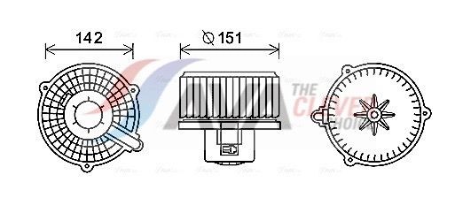 AVA COOLING SYSTEMS Elektromotor vnútorného ventilátora HY8399 HY8399 Ventilátor kúrenia KIA SPORTAGE AVA COOLING SYSTEMS