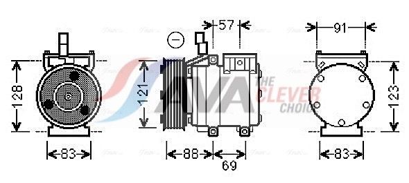 AVA COOLING SYSTEMS Klímakompresszor HYAK258 AVA COOLING SYSTEMS HYAK258 Légkondícionálás Hyundai H1 Travel 2010