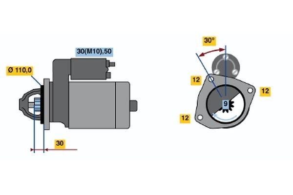 BOSCH Starter 0 001 362 073 BOSCH 0 001 362 073 Starter