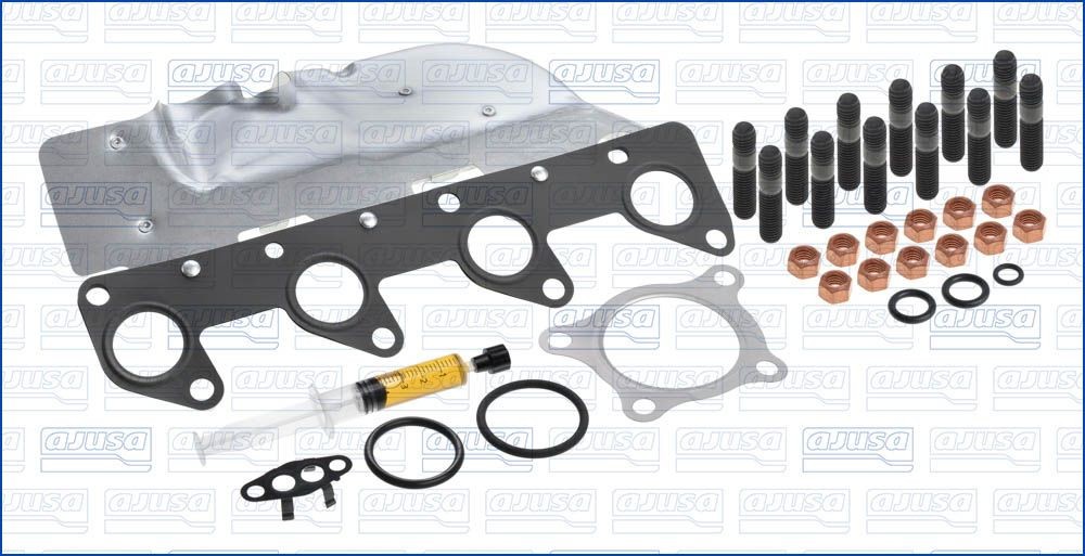 AJUSA Σετ τοποθέτησης, φορτιστής JTC11706 JTC11706 Φλάντζα υπερπληρωτή καυσαερίων AJUSA SKODA FABIA