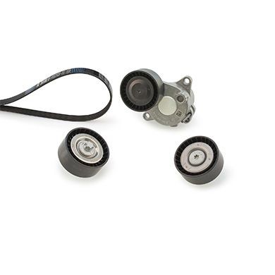 Jeu de courroies trapézoïdales à nervures GATES K056PK2005 GATES Micro-V Kit K056PK2005: Kit complet de courroies d'accessoire Mercedes GLK 2013