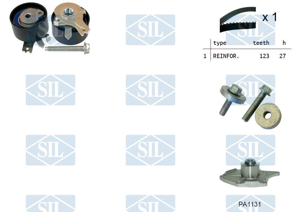 Saleri SIL Kit cinghia distribuzione, pompa acqua K1PA1131 K1PA1131 costo Kit cinghia di distribuzione e pompa acqua Saleri SIL Volkswagen CADDY