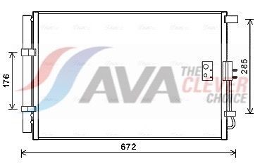 AVA COOLING SYSTEMS Kondensor, klimatanläggning KA5229D AVA COOLING SYSTEMS KA5229D AC-kondensor Kia Soul AM original