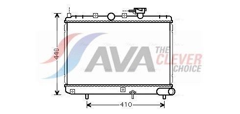 AVA COOLING SYSTEMS Køler, motorkøling KAA2271 AVA COOLING SYSTEMS KAA2271 Kia Rio Stationcar Radiator pris