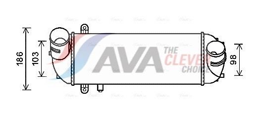 AVA COOLING SYSTEMS Vahejahuti KAA4212 AVA COOLING SYSTEMS Õhuradiaator HYUNDAI KAA4212