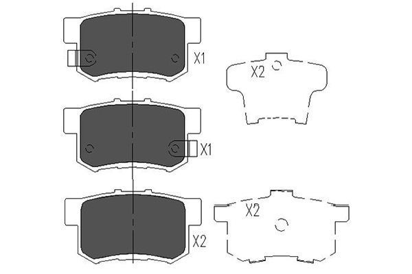 KAVO PARTS Bremseklodser KBP-2008 KAVO PARTS KBP-2008 Bremseklodssæt Honda NSX billig