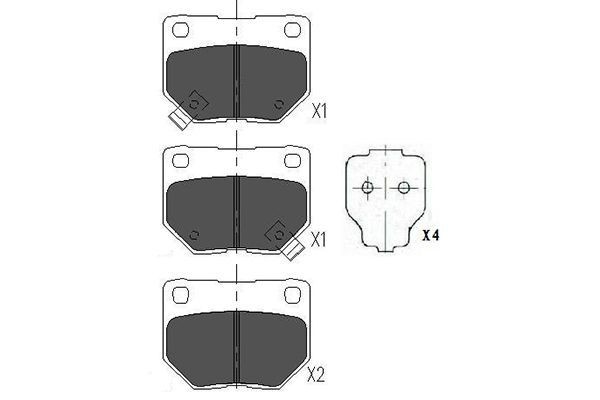 KAVO PARTS Bremseklodser KBP-6545 Bremseklodssæt KAVO PARTS Nissan PATHFINDER KBP-6545