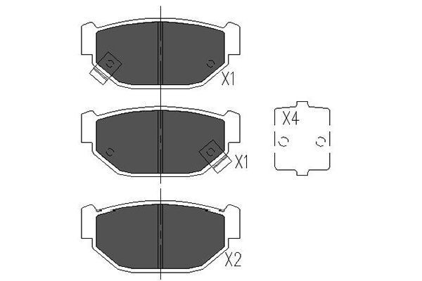 KAVO PARTS Plaquettes de frein KBP-8007 KAVO PARTS KBP-8007 Jeu de plaquettes de frein Leone 3 pas cher