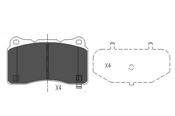 KAVO PARTS Bremseklosser KBP-8021 Bremsekloss KAVO PARTS BMW 7-serie KBP-8021
