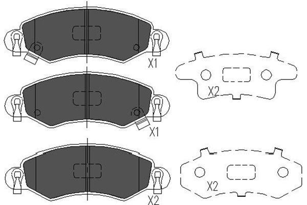 Plaquettes de frein KAVO PARTS KBP-8508 KAVO PARTS KBP-8508: Freins, plaquettes de freins Opel AGILA 2000