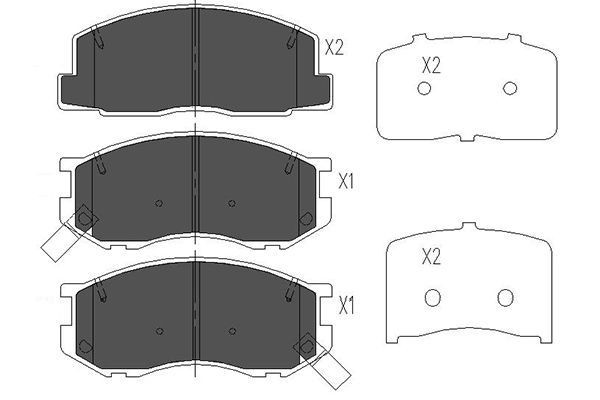 KAVO PARTS Bremseklosser KBP-9033 KAVO PARTS KBP-9033 Bremseklosser TOYOTA Modell F 2.0 (YR21_G) 90 hk 1989