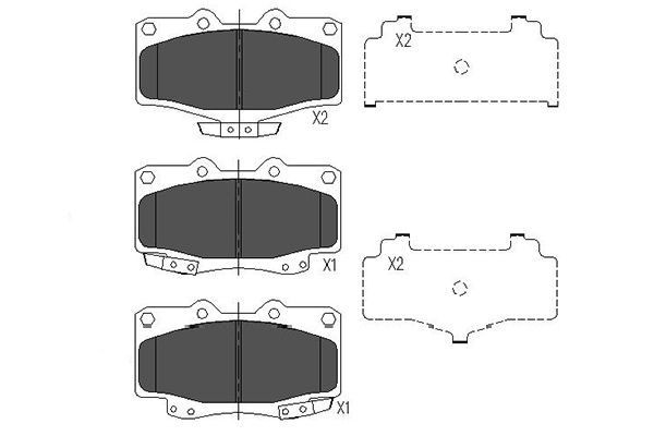 Piduriklotsid KAVO PARTS KBP-9054 KAVO PARTS KBP-9054 Piduriklots eesmised ja tagumised Toyota 4 RUNNER 2001
