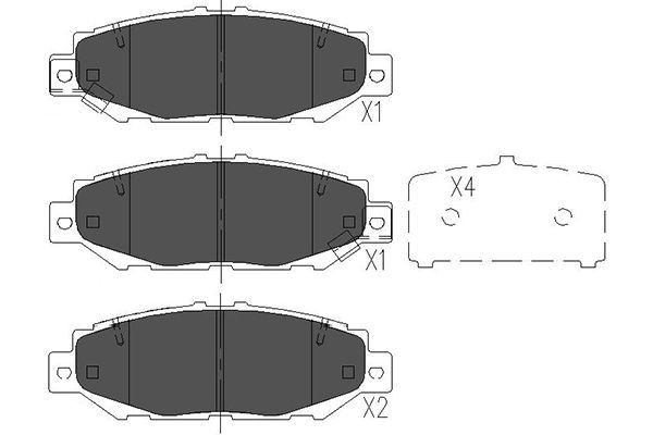 KAVO PARTS Jarrupalat, levyjarru KBP-9062 LEXUS Jarrupalasarja KAVO PARTS KBP-9062