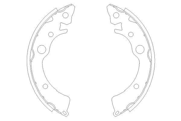 KAVO PARTS Piduriklotside komplekt KBS-2902 Trummelpiduriklotsid KAVO PARTS CIVIC KBS-2902 odav