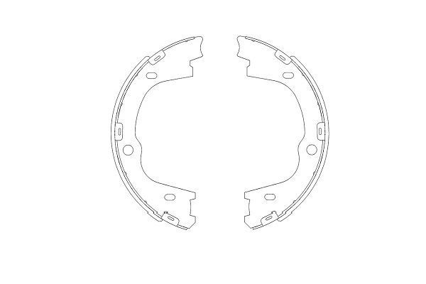 KAVO PARTS Bremsebakkesæt KBS-3406 Bremsebakkesæt KAVO PARTS ix55 KBS-3406 billig