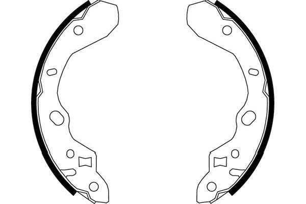 KAVO PARTS Piduriklotside komplekt KBS-5413 KAVO PARTS KBS-5413 Trummelpiduriklotsid Mazda 323 Familia BJ originaal hind