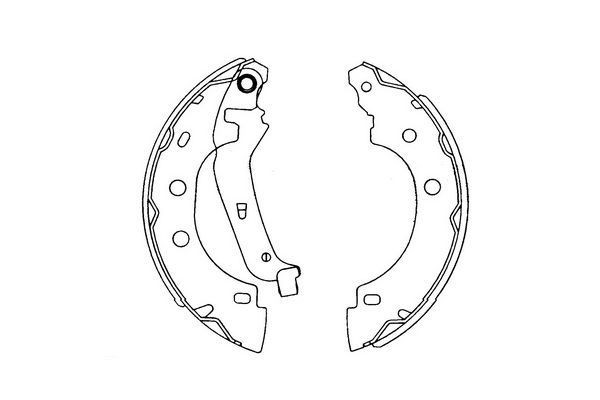 KAVO PARTS Remschoenset KBS-7410 Trommelrem KAVO PARTS MEGANE KBS-7410 goedkoop