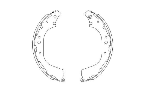 KAVO PARTS Jogo de maxilas de travão KBS-7411 Jogo de maxilas de travão KAVO PARTS Nissan X-TRAIL KBS-7411