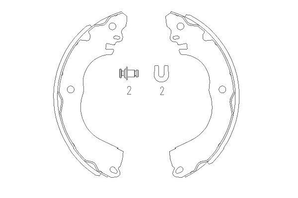 KAVO PARTS Bremsesko sett KBS-7416 KBS-7416 Bremseskosett BMW 7-serie KAVO PARTS
