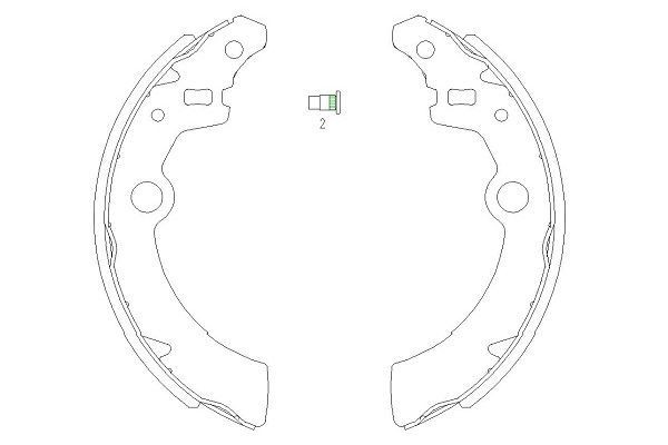 KAVO PARTS Bremsebakkesæt KBS-8907 Bremsebakker KAVO PARTS Suzuki SPLASH KBS-8907
