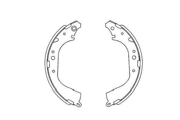 KAVO PARTS Sada brzdových čeľustí KBS-9901 Brzdové čeluste KAVO PARTS Nissan X-TRAIL KBS-9901