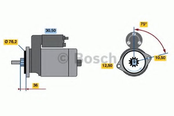 BOSCH Starter 0 986 010 530 BOSCH 0 986 010 530 VW 1500/1600 Variant Starter originale pris